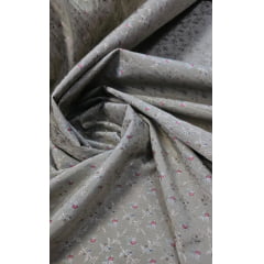 Jacquard Gobelem Pesado Fundo Verde Mini Flores