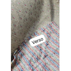Jacquard Gobelem Pesado Fundo Verde Mini Flores