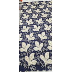 Layse Richelieu Bicolor African Azul Marinho e Kaki