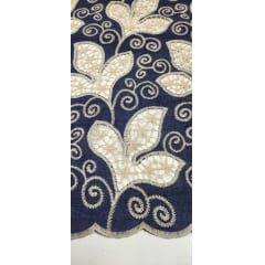 Layse Richelieu Bicolor African Azul Marinho e Kaki