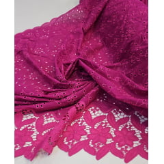 Layse Bordada Barrada em Guipir Pink Modelo I25