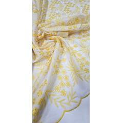 Layse Bordada Bicolor Amarelo Modelo ST01