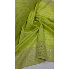 Layse Bordada Bicolor Surat Verde Cítrico com Kaki Layse Bordada Bicolor Surat Verde Cítrico com Kaki