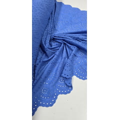 Layse Bordada Florença com Bico Azul Celeste