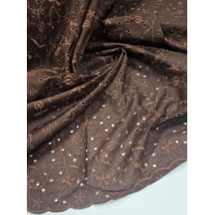 Layse Bordada Marrom Chocolate  Modelo I92