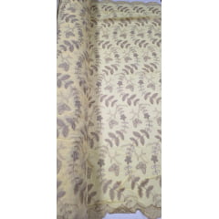 Layse Bordada Premium 3D Bicolor Amarelo com Kaki