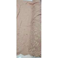 Layse Bordada Premium 3D Bicolor Rosê com Kaki