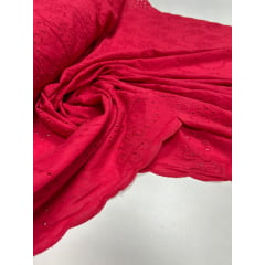 Layse Bordada Vermelho Cereja Modelo I49