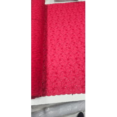 Layse Bordada Vermelho Cereja  Modelo I92    