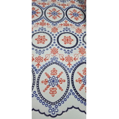 Layse Marroquina Multicolor Azul com Laranja