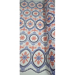 Layse Marroquina Multicolor Azul com Laranja