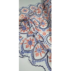 Layse Marroquina Multicolor Azul com Laranja Layse Marroquina Multicolor Azul com Laranja