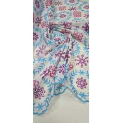 Layse Marroquina Multicolor Azul Turquesa com Fúcsia Layse Marroquina Multicolor Azul Turquesa com Fúcsia