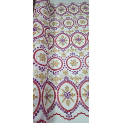 Layse Marroquina Multicolor Vermelho com Fúcsia