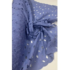 Layse Richelieu Azul Jeans Flores I18  