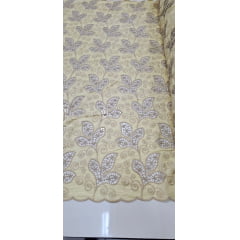 Layse Richelieu Bicolor African Amarelo e Kaki   