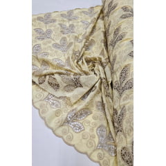 Layse Richelieu Bicolor African Amarelo e Kaki   