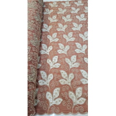 Layse Richelieu Bicolor African Marrom Claro  e Kaki    