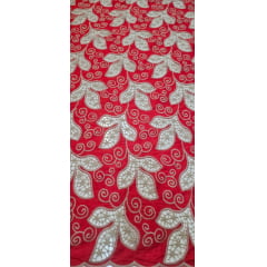 Layse Richelieu Bicolor African Vermelho e Kaki