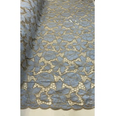 Layse Richelieu Bicolor Azul Serenity com Kaki 