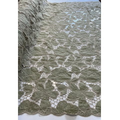 Layse Richelieu Bicolor Verde Oliva Claro com Kaki    