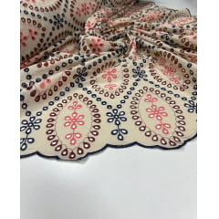 Layse Tânger Multicolor Azul Marinho com Marsala 