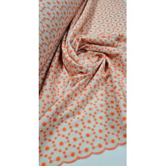 Layse em Linho Trovata Bordado Laranja  St01  