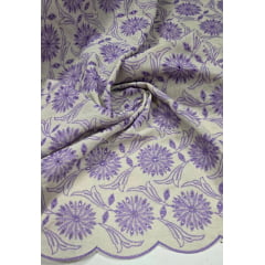 Layse em Linho Trovata Bordado Natural com Lavanda Mandala