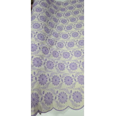 Layse em Linho Trovata Bordado Natural com Lavanda Mandala