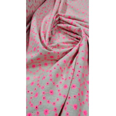 Layse em Linho Trovata Bordado Pink Cítrico St01 