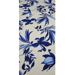 Linho Com Viscose Trovata Estampado Floral Azul