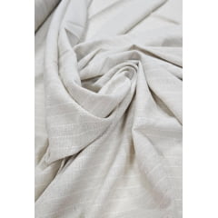 Linho Strips Listrado Menor Branco com Natural