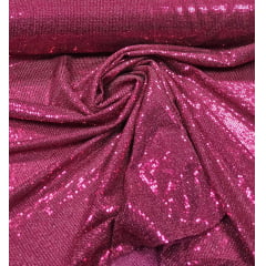 Lurex Bordado com Paetês Pink