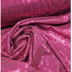 Lurex Bordado com Paetês Pink