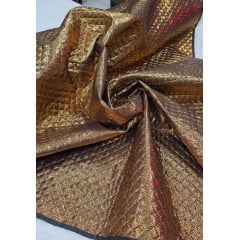 Lurex Brocado Matelado Sarjado Bronze