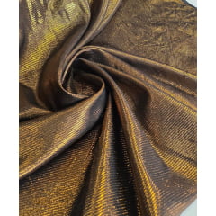 Lurex Brocado Laminado Sarjado Carnaval Bronze