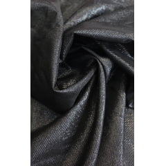 Lurex Brocado Laminado Sarjado Carnaval Preto
