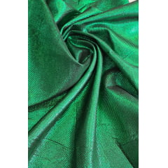 Lurex Brocado Laminado Sarjado Carnaval Verde