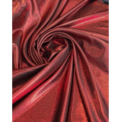 Lurex Brocado Laminado Sarjado Carnaval Vermelho
