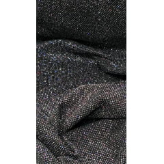 Lurex de Malha Galaxia Furtacor Preto 