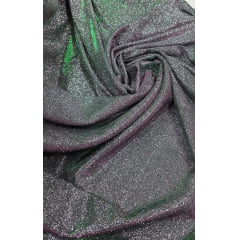 Malha Lurex Holográfica Preto, Pink e Verde Modelo 22064