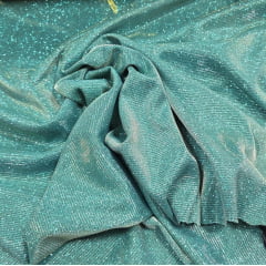 Malha Lurex Verde com Dourado Modelo 22064