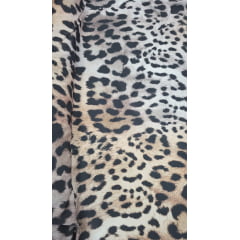 Microfibra Estampada com Elastano Animal Print Leopardo