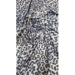 Microfibra Estampada com Elastano Animal Print Onça
