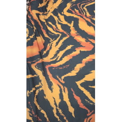 Microfibra Estampada com Elastano Animal Print Tigre