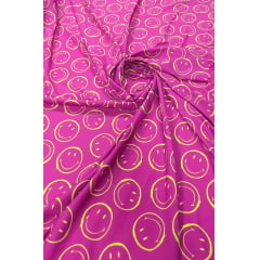 Microfibra Nylon Lucca Smille Fundo Pink