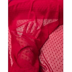 Mousseline Dots Vermelho Cereja