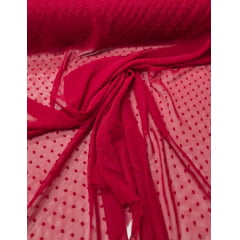 Mousseline Dots Vermelho Cereja