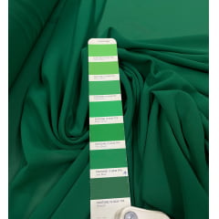 Mousseline Lisa Toque de Seda Verde Bandeira