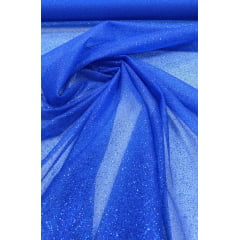 Organza com Glitter Azul Royal